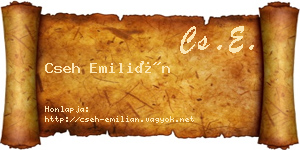 Cseh Emilián névjegykártya
